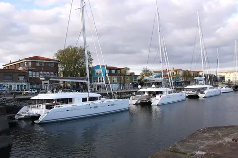 Lagoon 560 and Lagoon 620 catamarans moored in La Rochelle