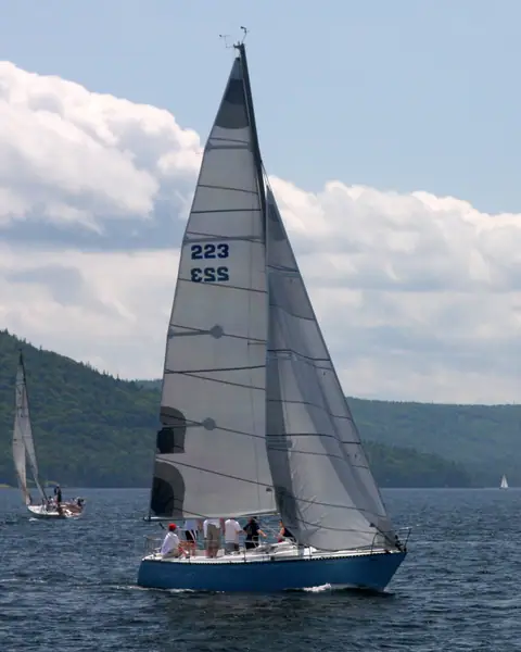Tartan Ten racing on Bras d'Or Lake, Nova Scotia