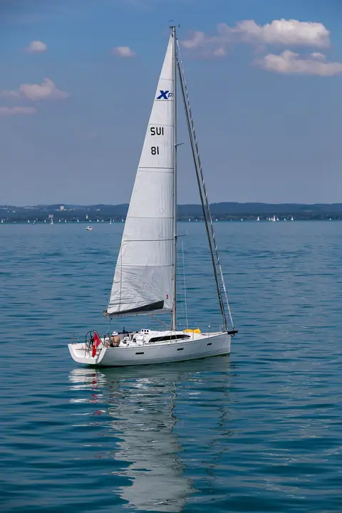 X-Yachts sloop sailing on Lake Constance