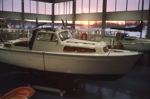 Albin 25 displayed in the Albin Marin exhibition hall