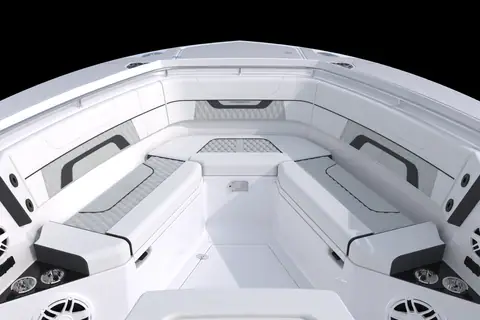 Bow seating area of the Blackfin 332 CC