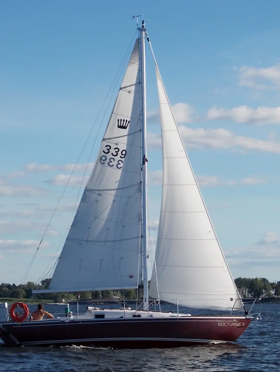 Contessa 26 Nocturne II under sail on the Ottawa River