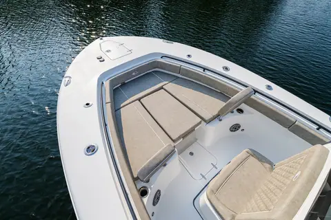 Bow seating of the Sea Hunt Gamefish 25 seen from above