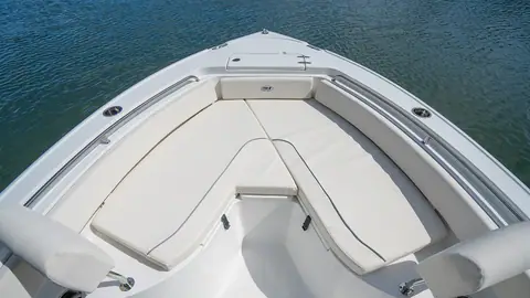Bow seating of the Sea Hunt Ultra 234 seen from above