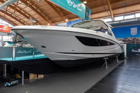 Sea Ray SLX 400 on display at the Interboot show