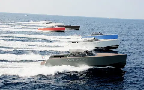 Group of VanDutch day boats running in formation
